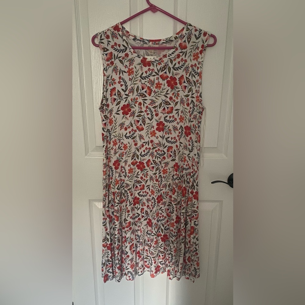 Style & Co. Floral Midi Dress - Red and Black